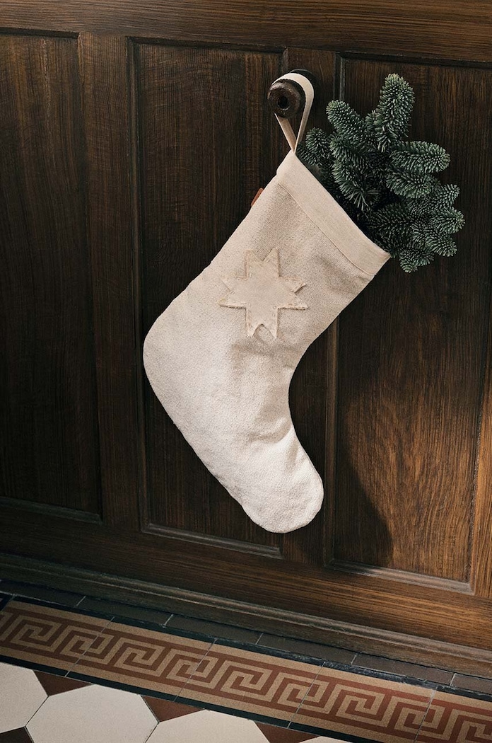 ferm LIVING karácsonyi zokni Vela Christmas Stocking 1104267535 bézs