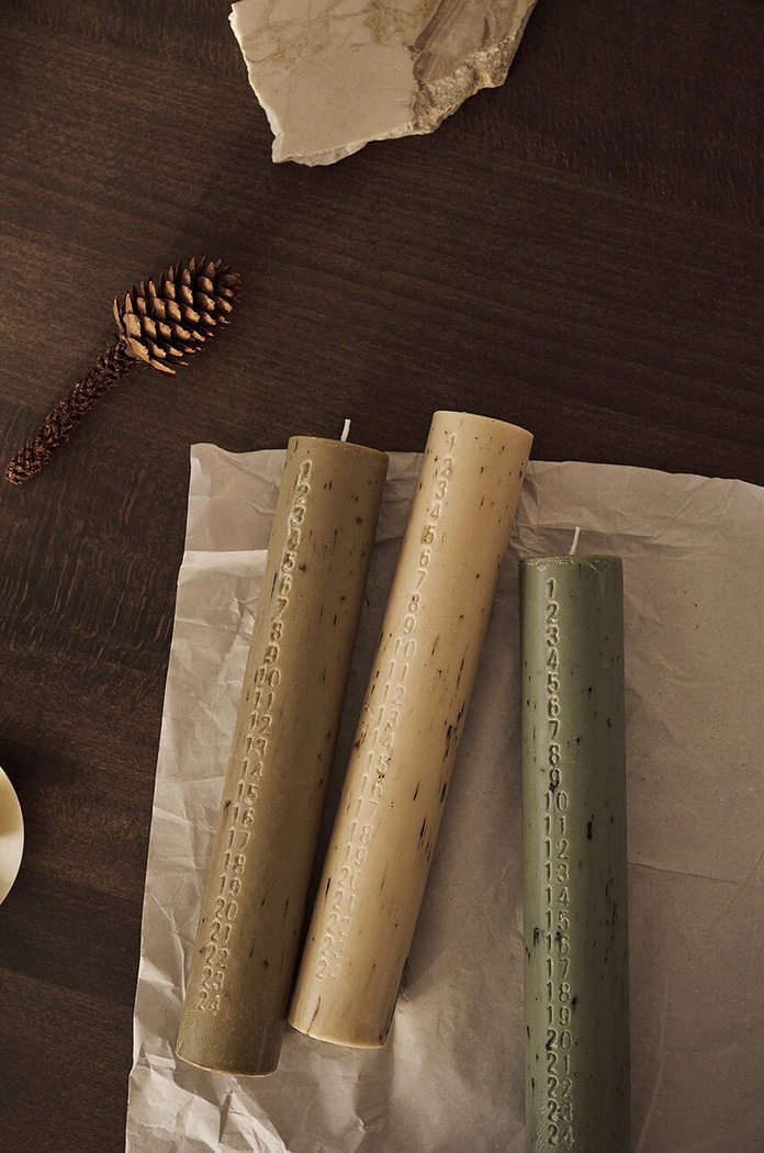 Аксесуари Адвентована свічка ferm LIVING Mura Advent Candle 1104270020 зелений