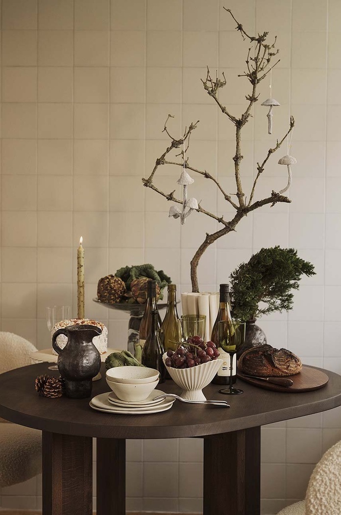 Blagdanski ukras ferm LIVING Mushroom Ornament bijela 1104267523