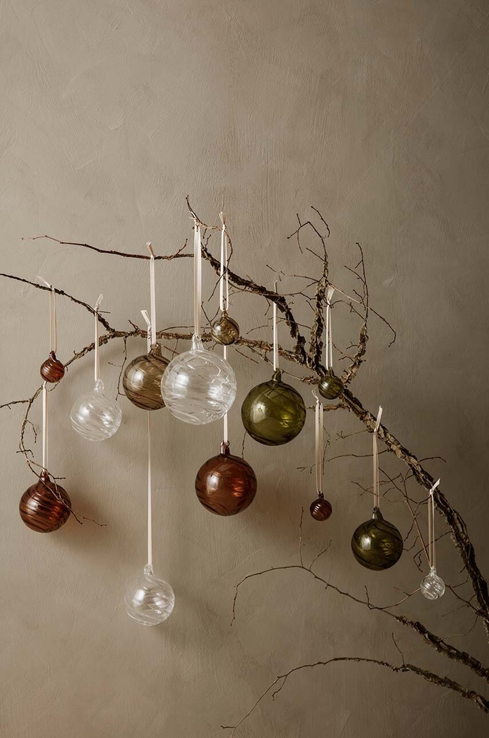 Лайфстайл Комплект играчки за елха ferm LIVING Twirl Ornaments (4 броя) 1104264554 многоцветен