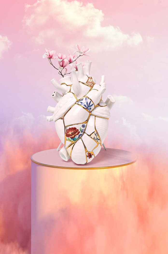 Seletti wazon dekoracyjny Love in Bloom Kintsugi 09929
