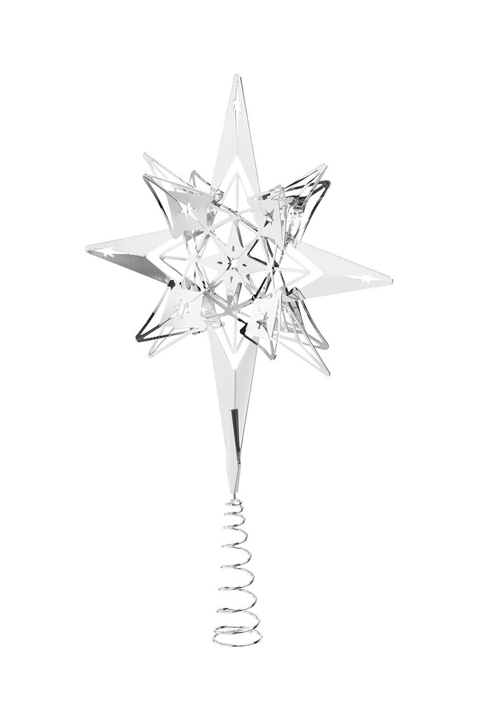 Στολίδι χριστουγεννιάτικου δέντρου Rosendahl Top Star 31616. γκρί AA00
