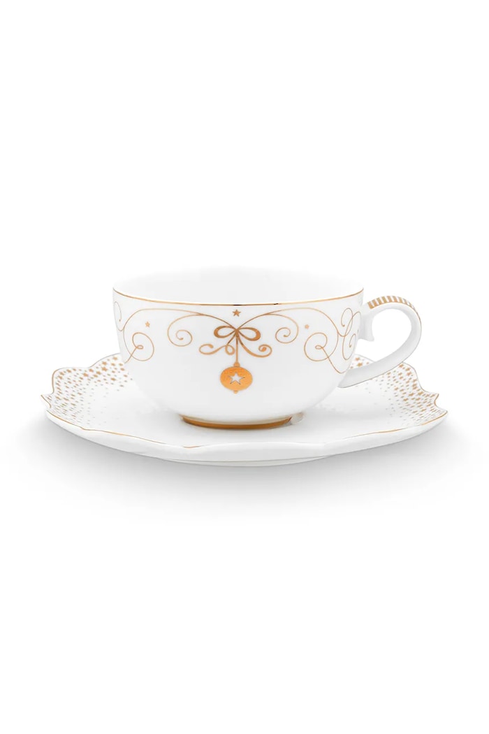 Pip Studio ceașcă și farfurioară Royal Winter 225 ml alb 51.004.163