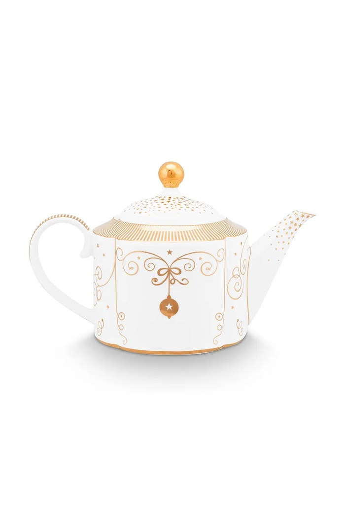 Pip Studio dzbanek do herbaty Royal Winter White 900 ml 51.005.073 biały AA00