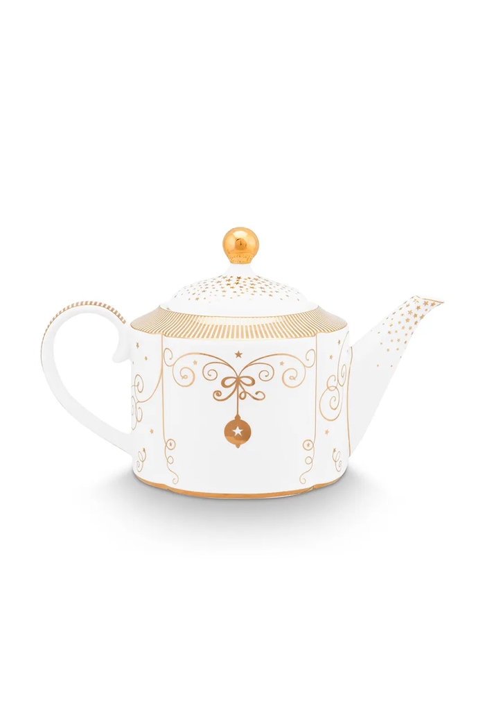 Pip Studio dzbanek do herbaty Royal Winter White 900 ml 51.005.073 biały AA00
