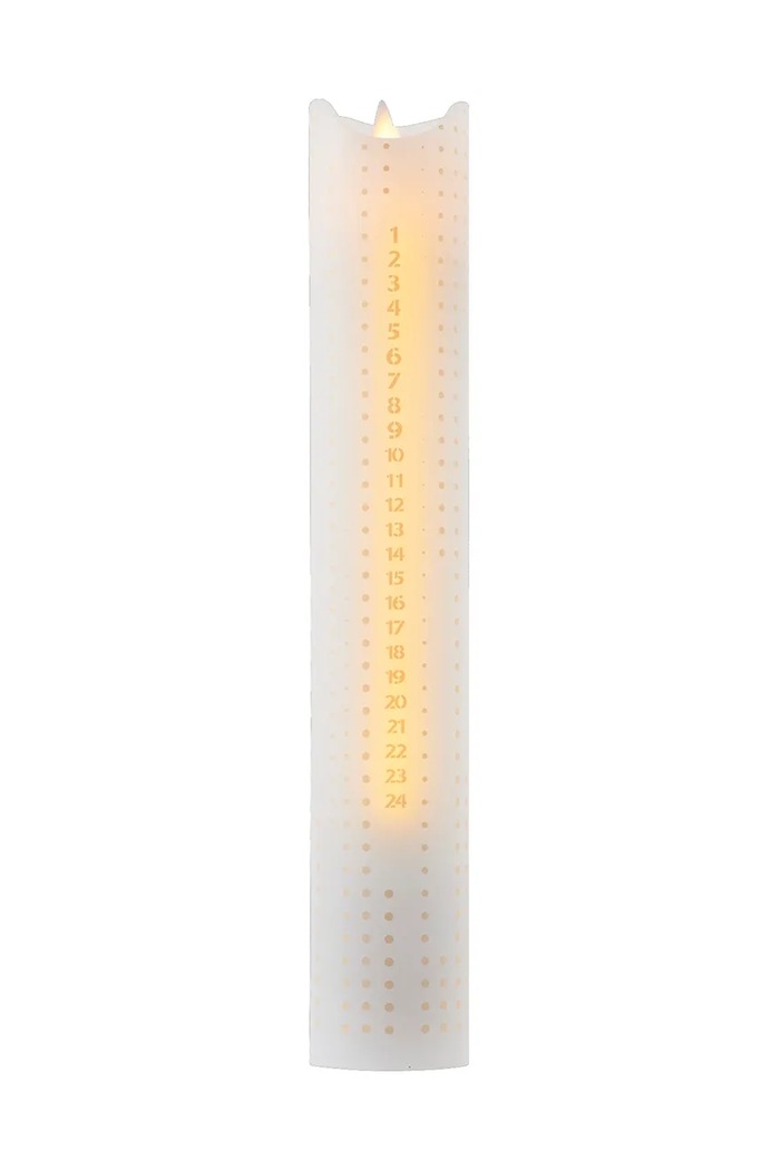 Led adventná sviečka Sirius Sara biela 24005