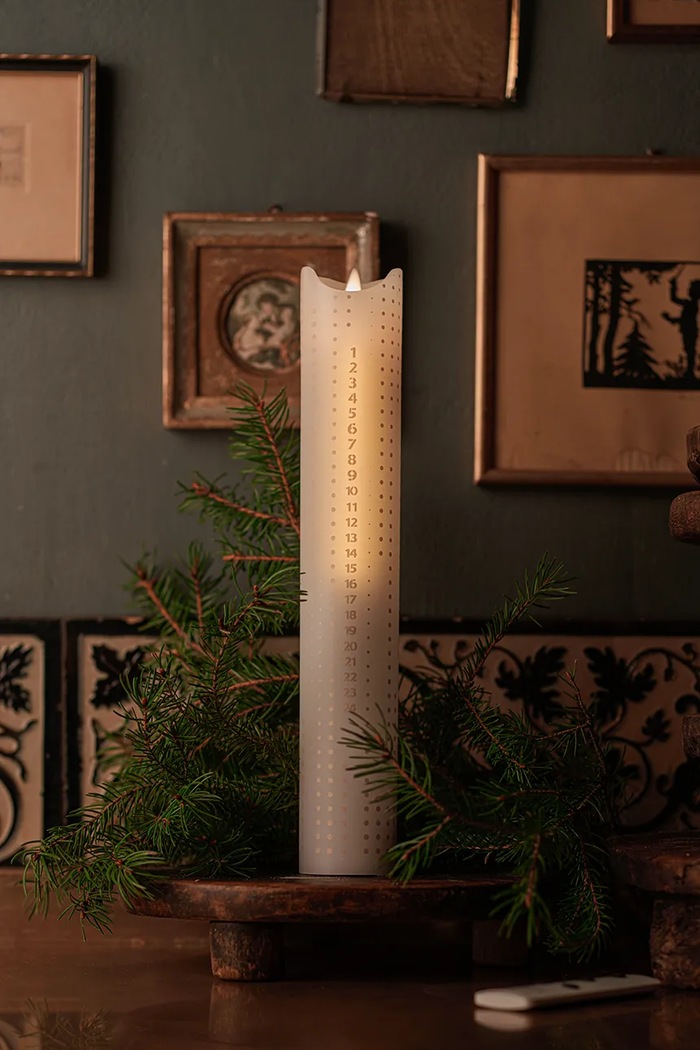 Led adventná sviečka Sirius Sara 24005 biela AA00