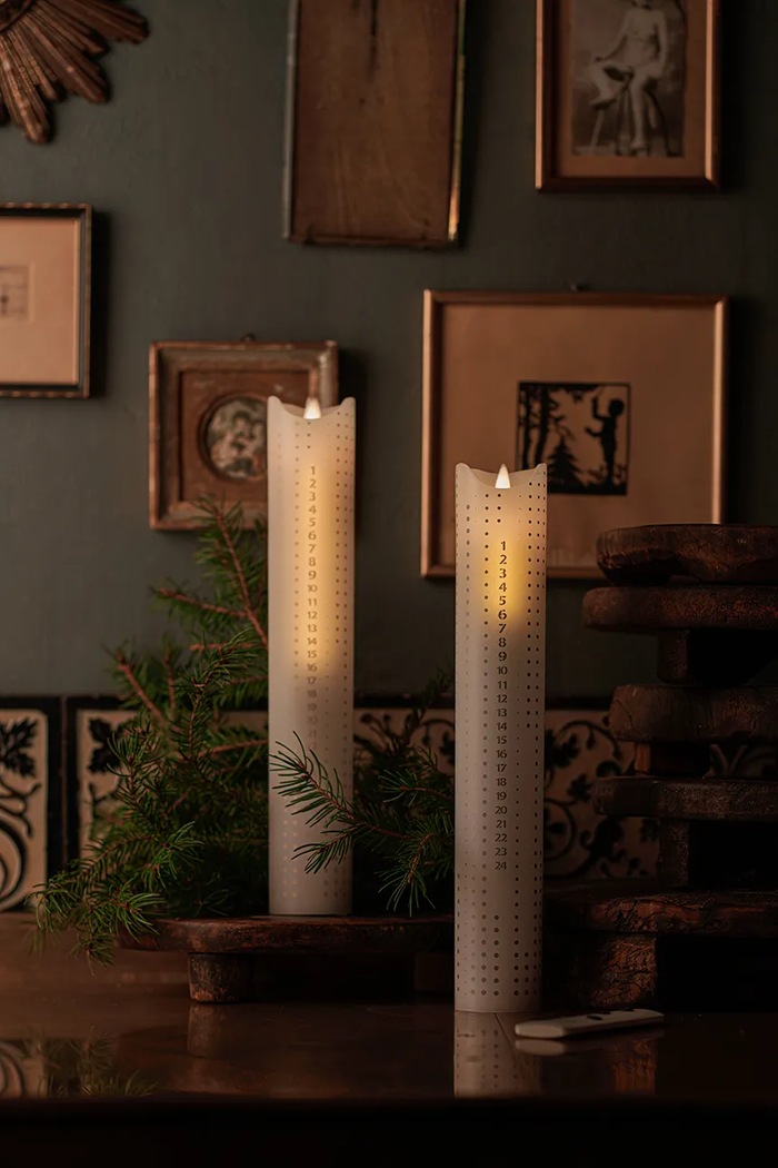 Decor Led adventná sviečka Sirius Sara 24005 biela