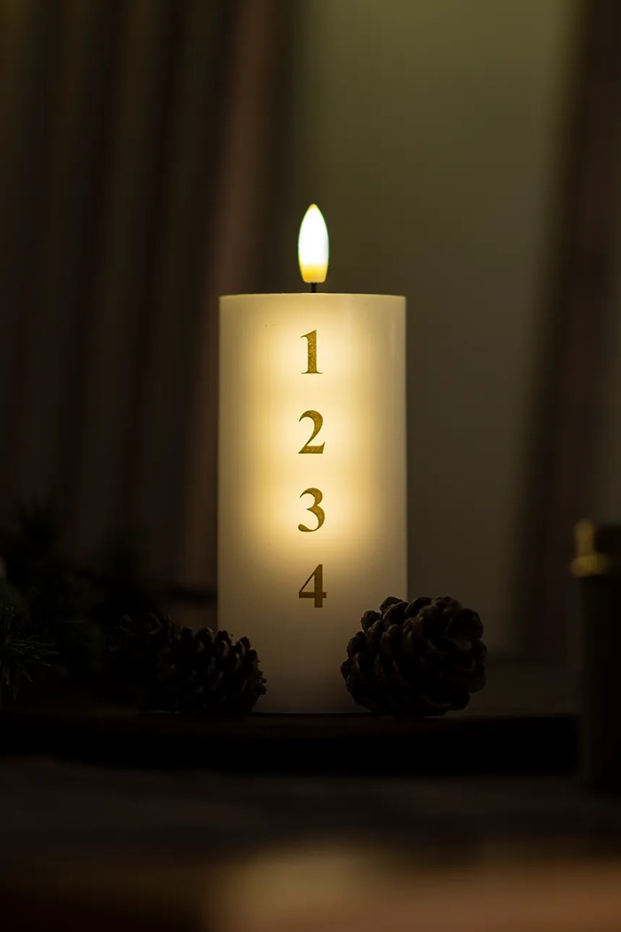 Sirius lumânare advent led Sille 80705 alb AA00