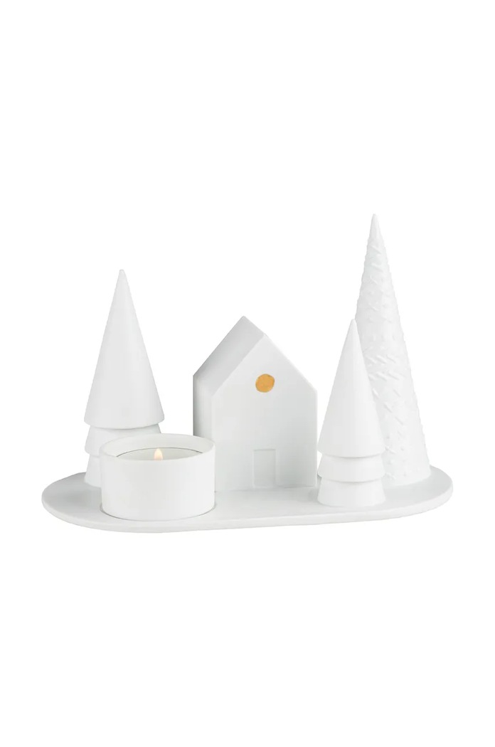 Raeder Sfesnic decorativ Forest Hut alb C90436
