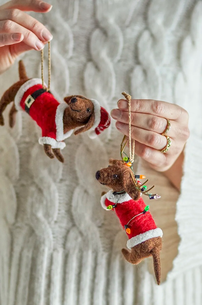 Bloomingville Декоративна висулка Bloomingville Monty Ornament (2 броя) 82061101 кафяв AA00