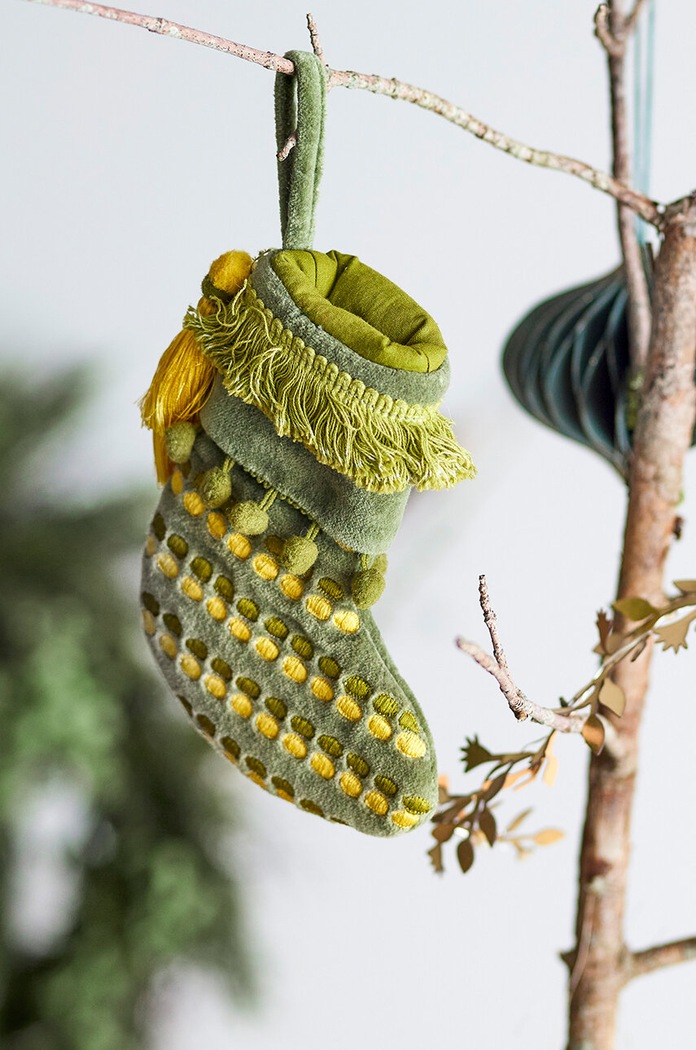 Коледна украса Bloomingville Jeanne Ornament 82066032 зелен AA00