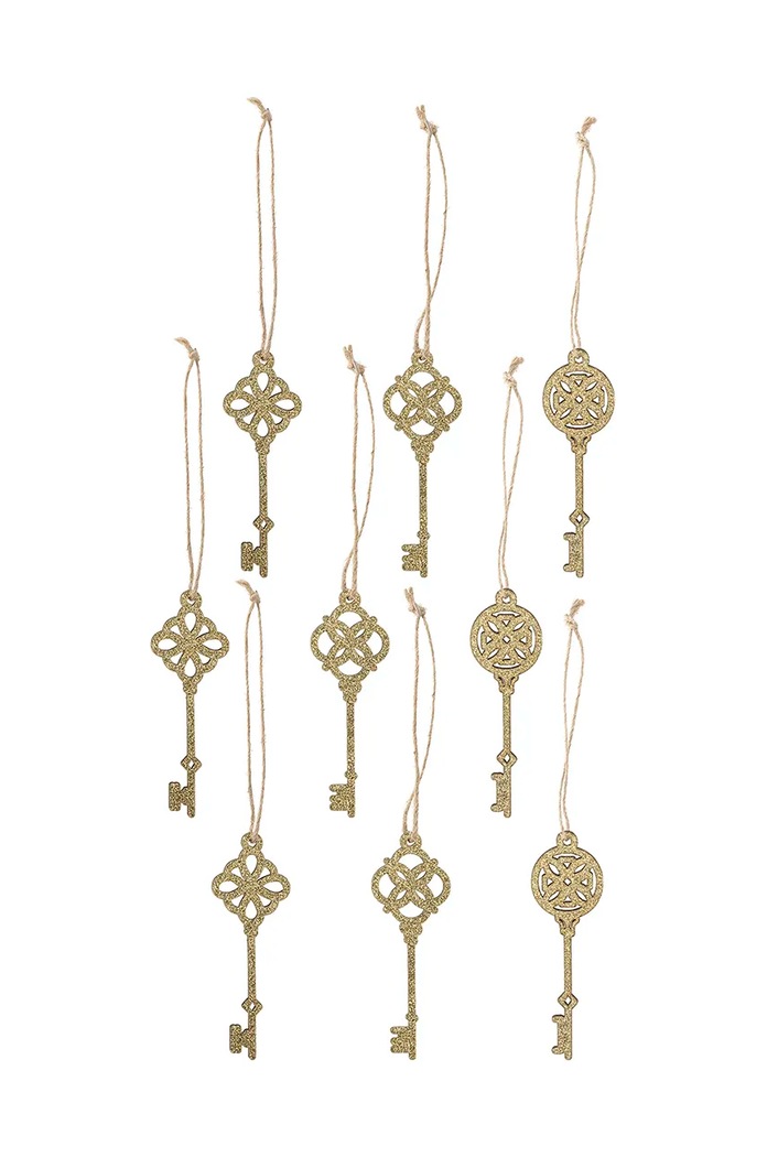 Bloomingville zawieszka dekoracyjna Kaley Ornament 9-pack żółty 82060040