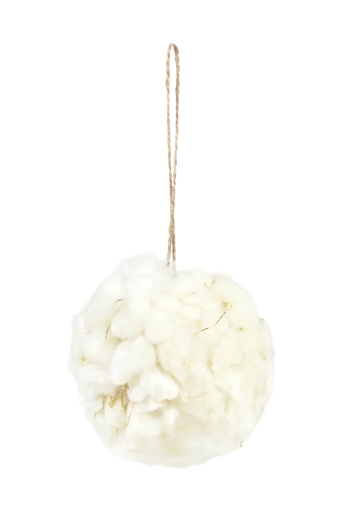Calma House bombka choinkowa Flock Flakes 8 cm beżowy FLOC.AD8.CRU