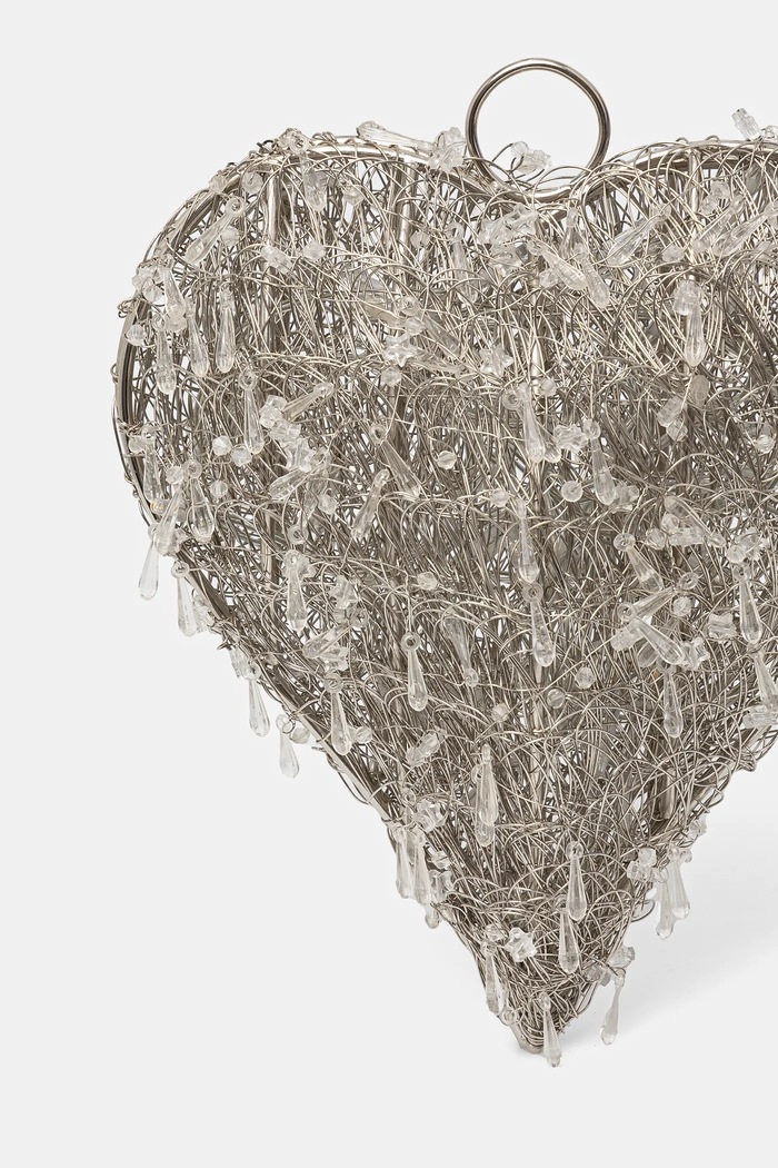 Led коледна украса home & lifestyle 12 x 27 x 25 cm 159857.HEART сребърен AA00