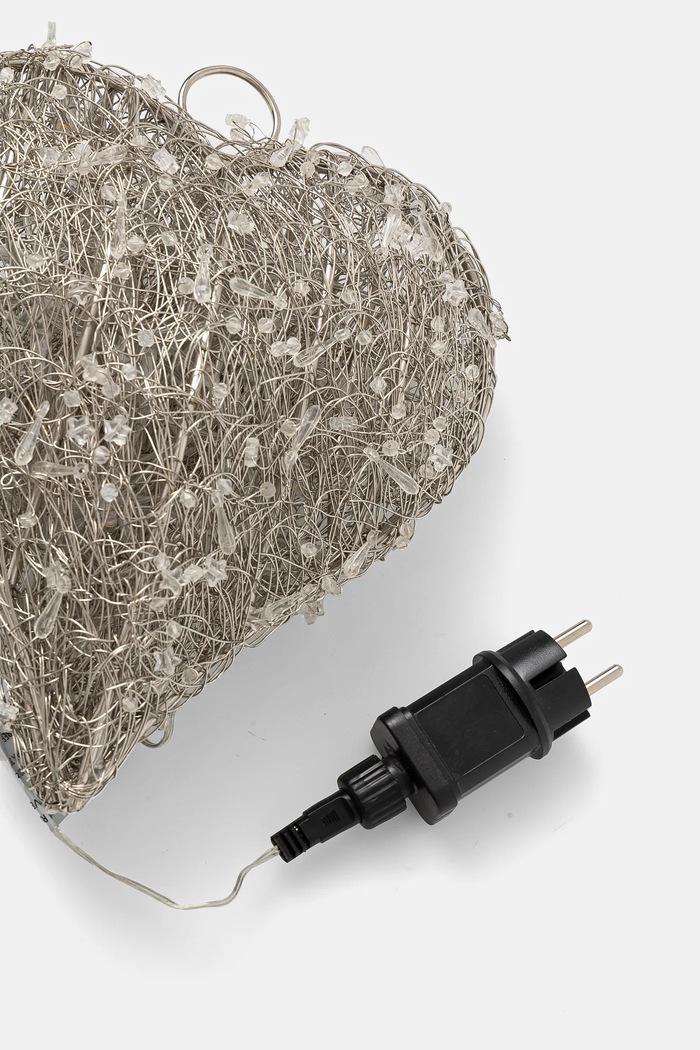 Лайфстайл Led коледна украса home & lifestyle 12 x 27 x 25 cm 159857.HEART сребърен