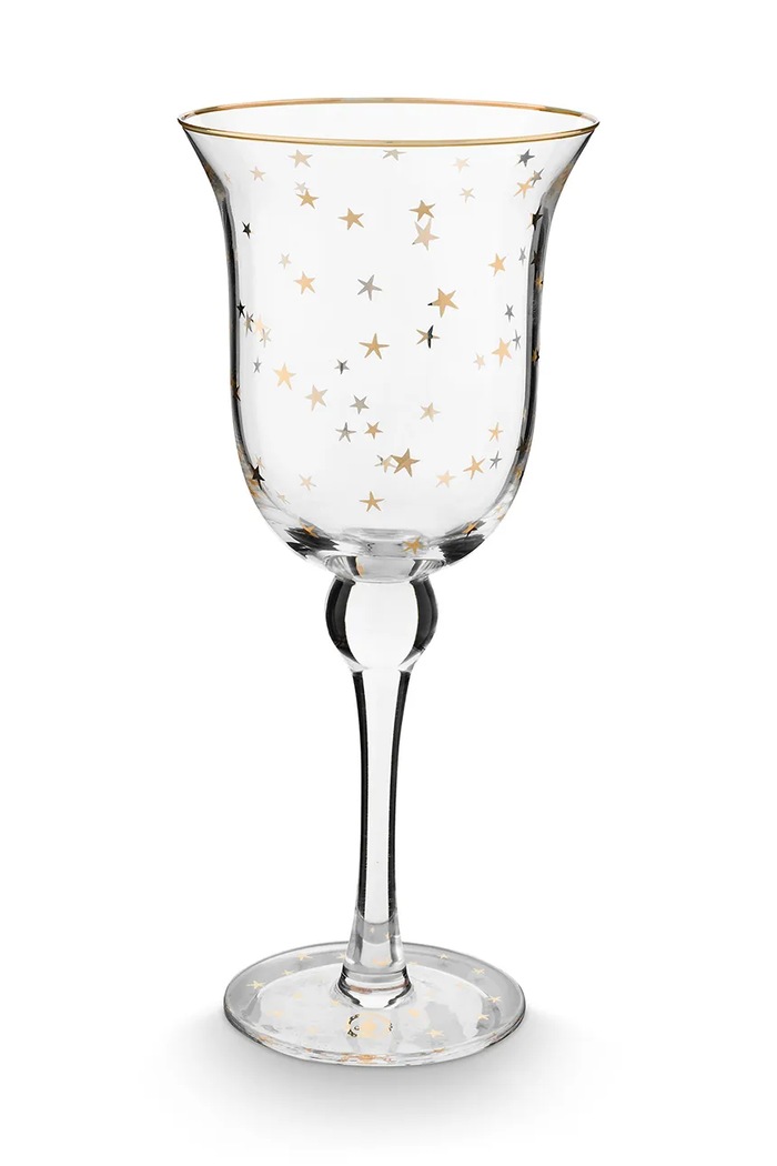 Pip Studio zestaw kieliszków do wina Stars Gold 360 ml 6-pack transparentny 51.131.058