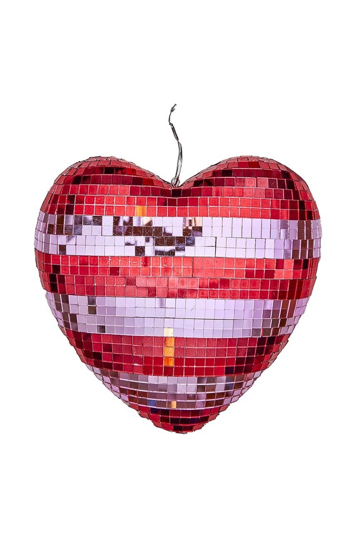 Коледна украса Rice Large Heart Disco Ball многоцветен DISCO.LHEA