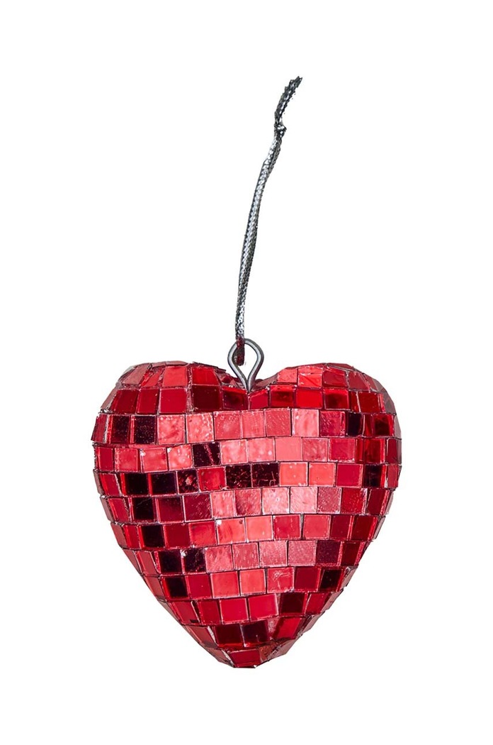 Rice pandantiv decorativ Small Heart Disco Ball multicolor DISCO.SHEA