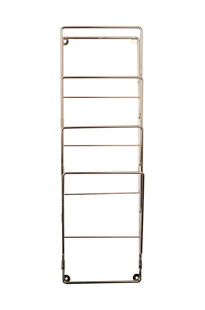 Living și dormitor Present Time suport de ziar pentru perete Rack Wire CR120GD multicolor