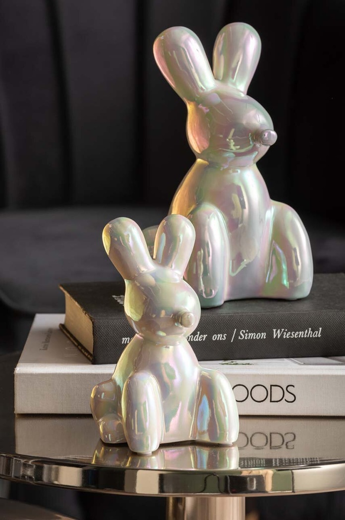 Figurina decorativa Balloon Bunny Large Present Time PT4229WH multicolor
