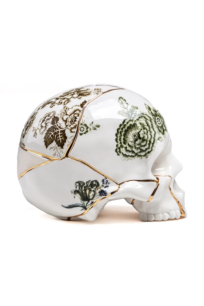 Всекидневна и спалня Декоративна фигурка Seletti Kintsugi Skull 09943 многоцветен