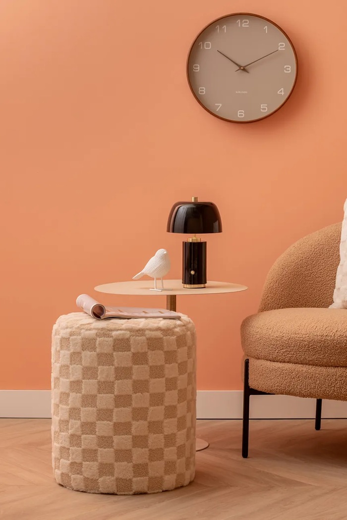 Living și dormitor Leitmotiv Scaun de puf Checker LM2090BR multicolor