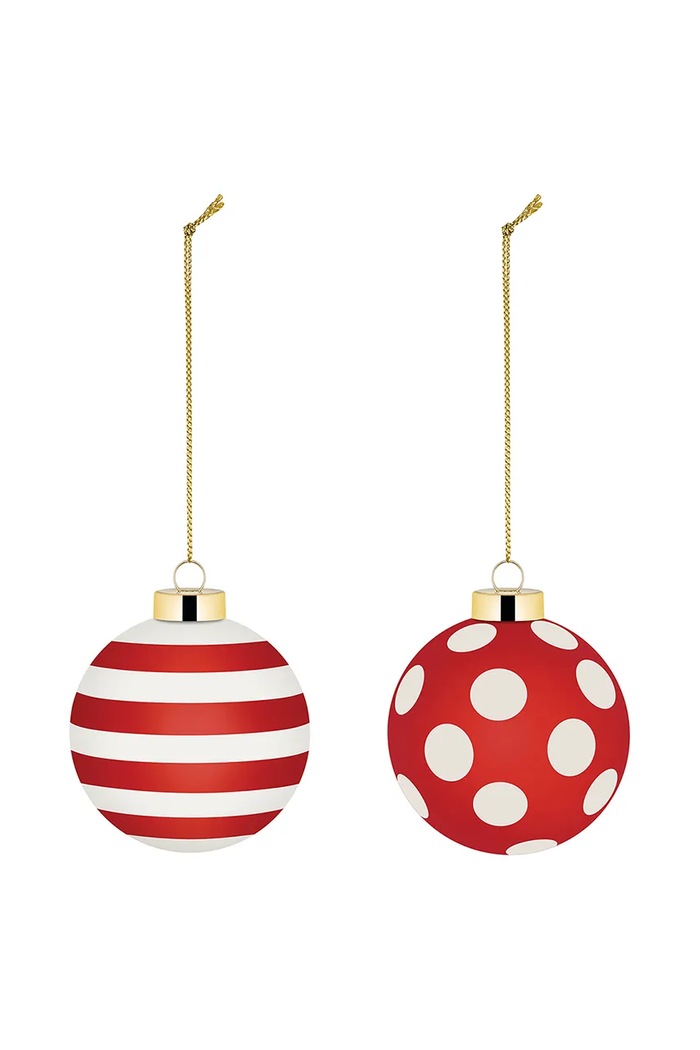 Alessi Zestaw bombek choinkowych Delight 2-pack multicolor NZ04SET2