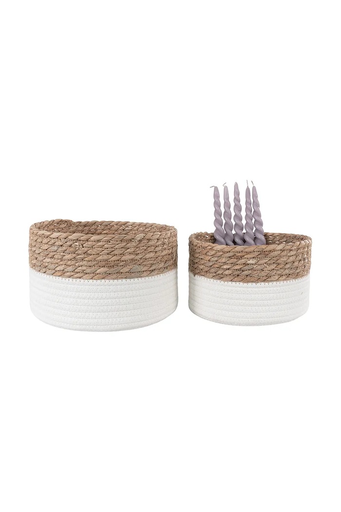 House Nordic zestaw koszy do przechowywania Tanta 2-pack 4401531 biały AA00