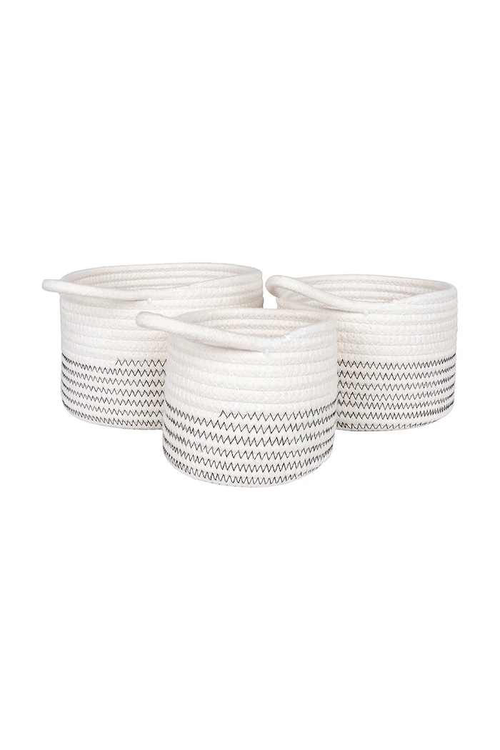 House Nordic zestaw koszy do przechowywania Algar 3-pack 4401533 biały AA00