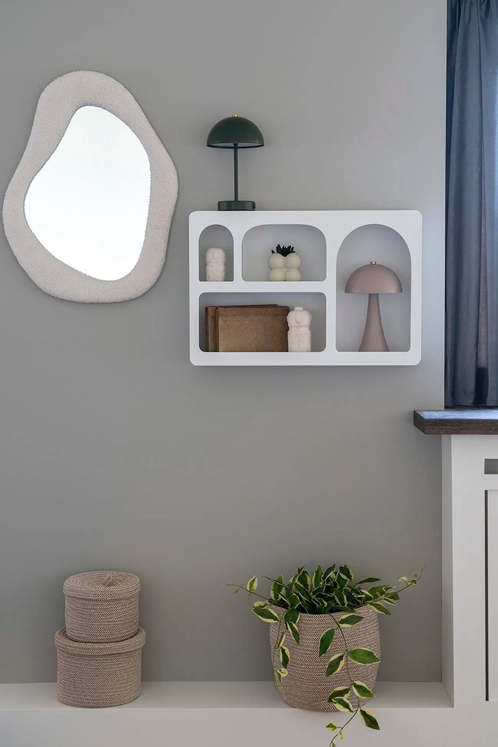 Obývací pokoj a ložnice Nástěnné zrcadlo House Nordic Bosa 4001717 bílá