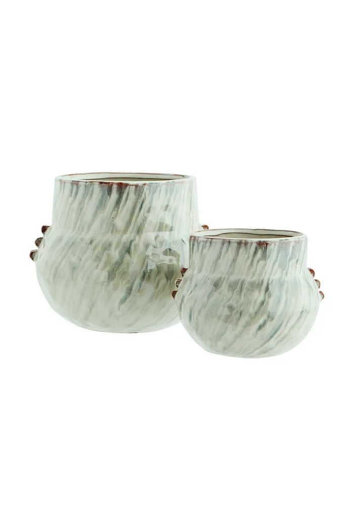 Obývací pokoj a ložnice Dekorativní váza Madam Stoltz Stoneware HY23295.21 vícebarevná