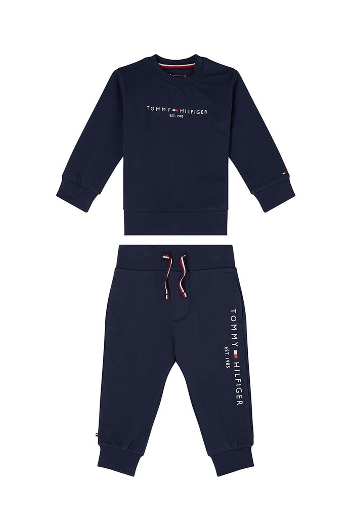 Tommy Hilfiger dres dziecięcy z elastanem granatowy KN0KN01485.9BYY
