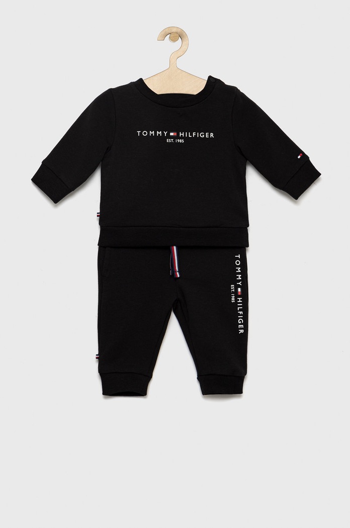 Tommy Hilfiger dres dziecięcy z elastanem czarny KN0KN01485.9BYY