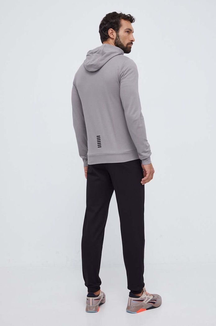 Bavlněná tepláková souprava EA7 Emporio Armani 8NPV80.PJ05Z šedá SS24