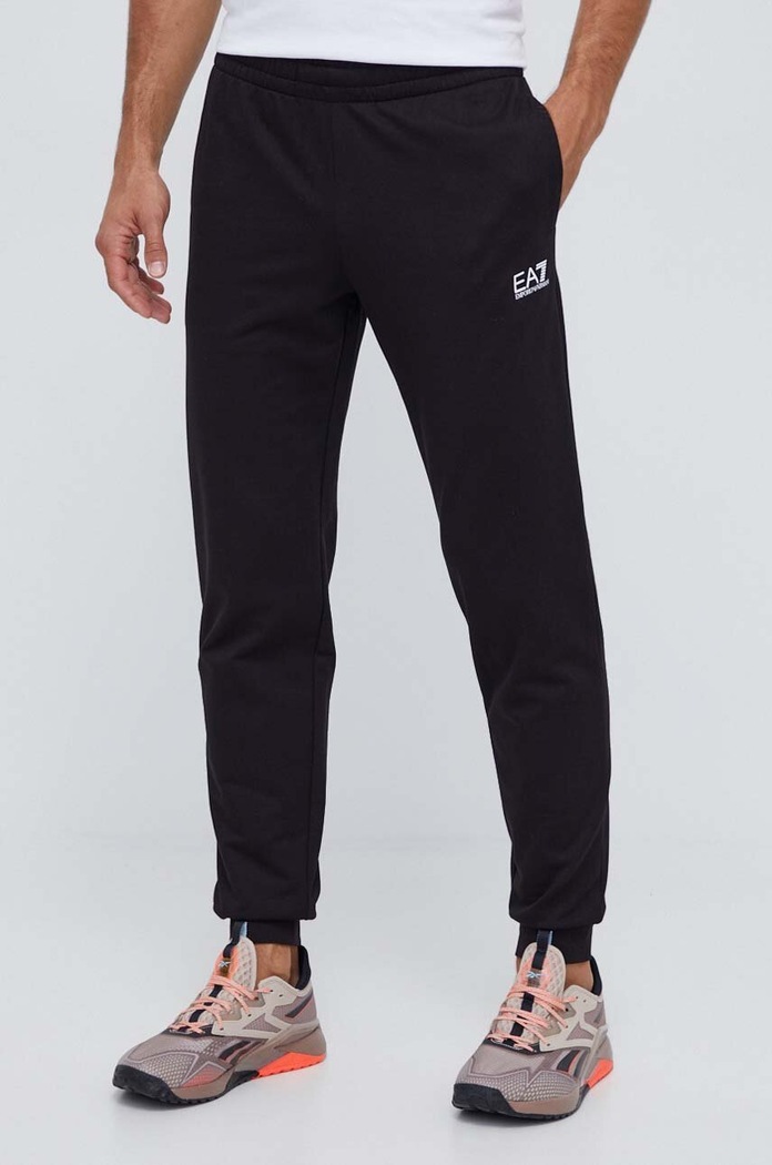 Bavlněná tepláková souprava EA7 Emporio Armani šedá 8NPV80.PJ05Z