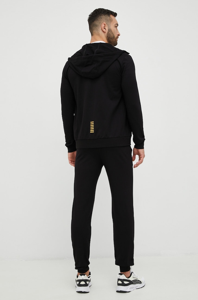 EA7 Emporio Armani dres bawełniany czarny 8NPV80.PJ05Z