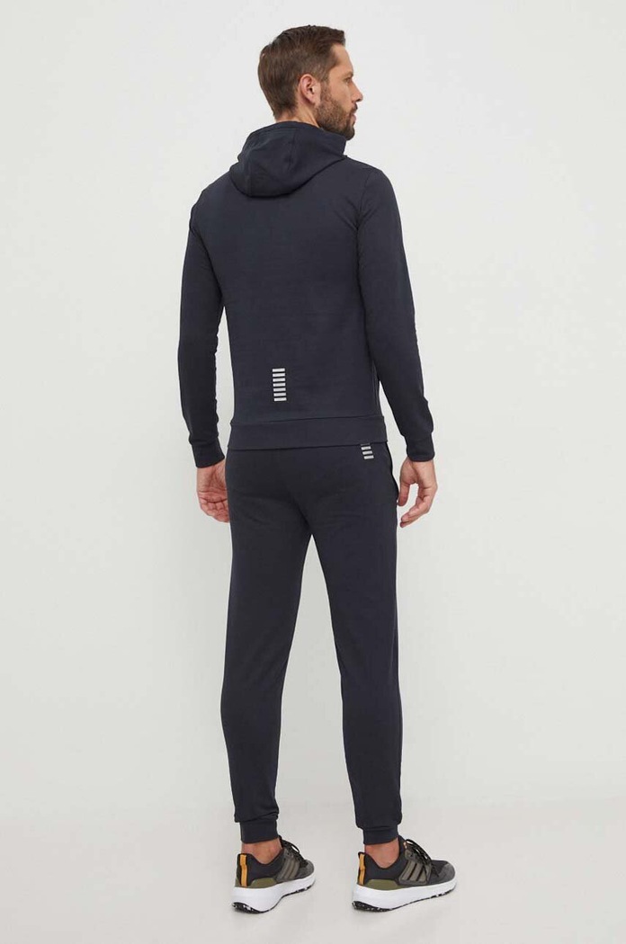 Bavlněná tepláková souprava EA7 Emporio Armani 8NPV81.PJ05Z námořnická modř SS24