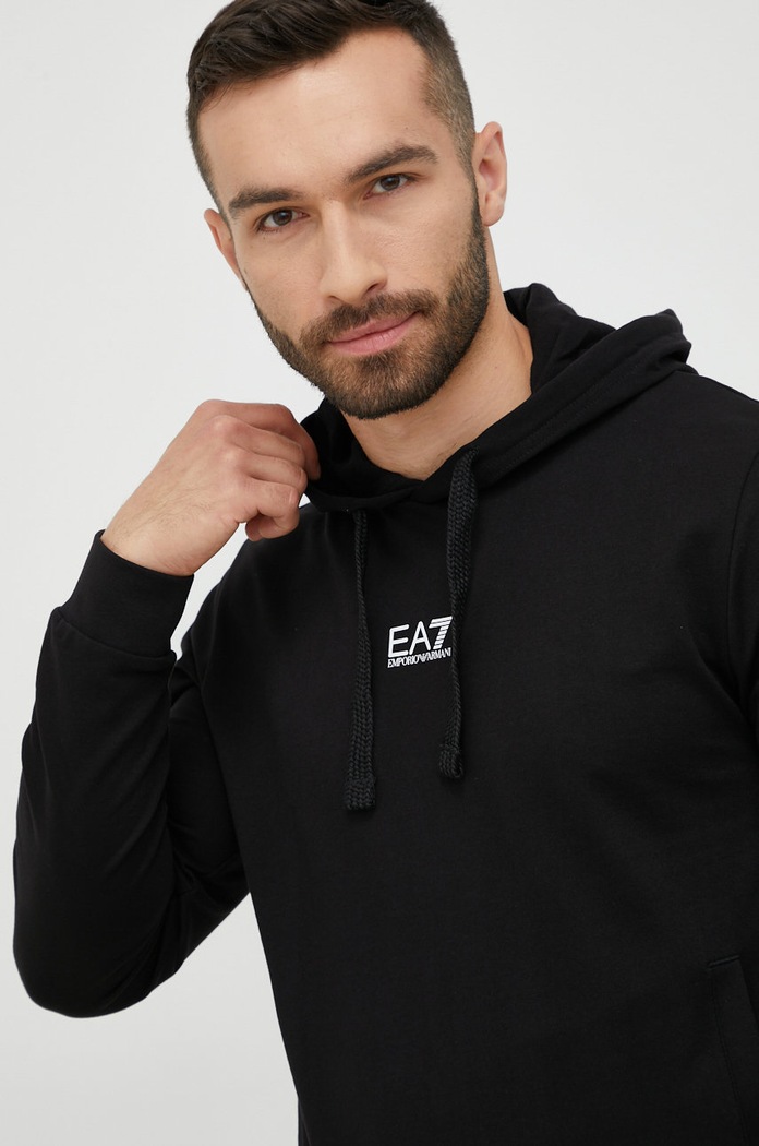 EA7 Emporio Armani dres bawełniany czarny 8NPV81.PJ05Z