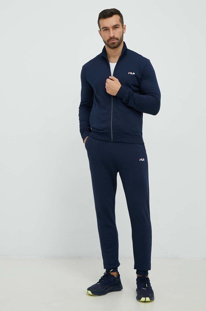 Fila dres lounge bawełniany bawełna granatowy FPW1105