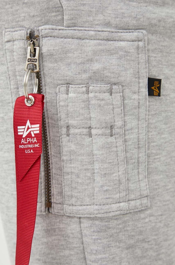 Alpha Industries spodnie dresowe NASA Cargo Sweat Jogger szary 118369.17