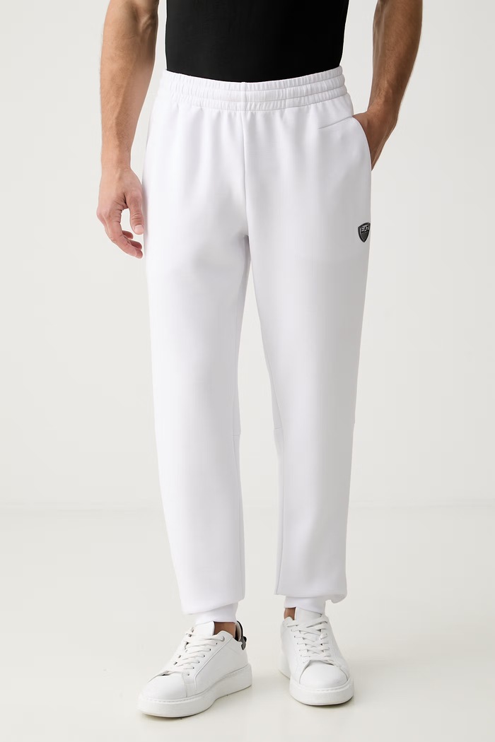 EA7 Emporio Armani compleu de trening pentru bărbați cu vâscoză alb 8NPV56.PJ4EZ