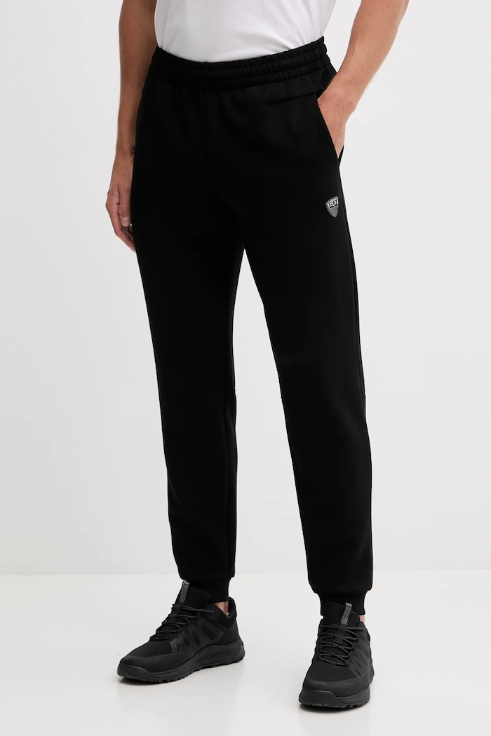 Дрехи EA7 Emporio Armani спортен комплект анцуг мъжки с вискоза 8NPV56.PJ4EZ черен