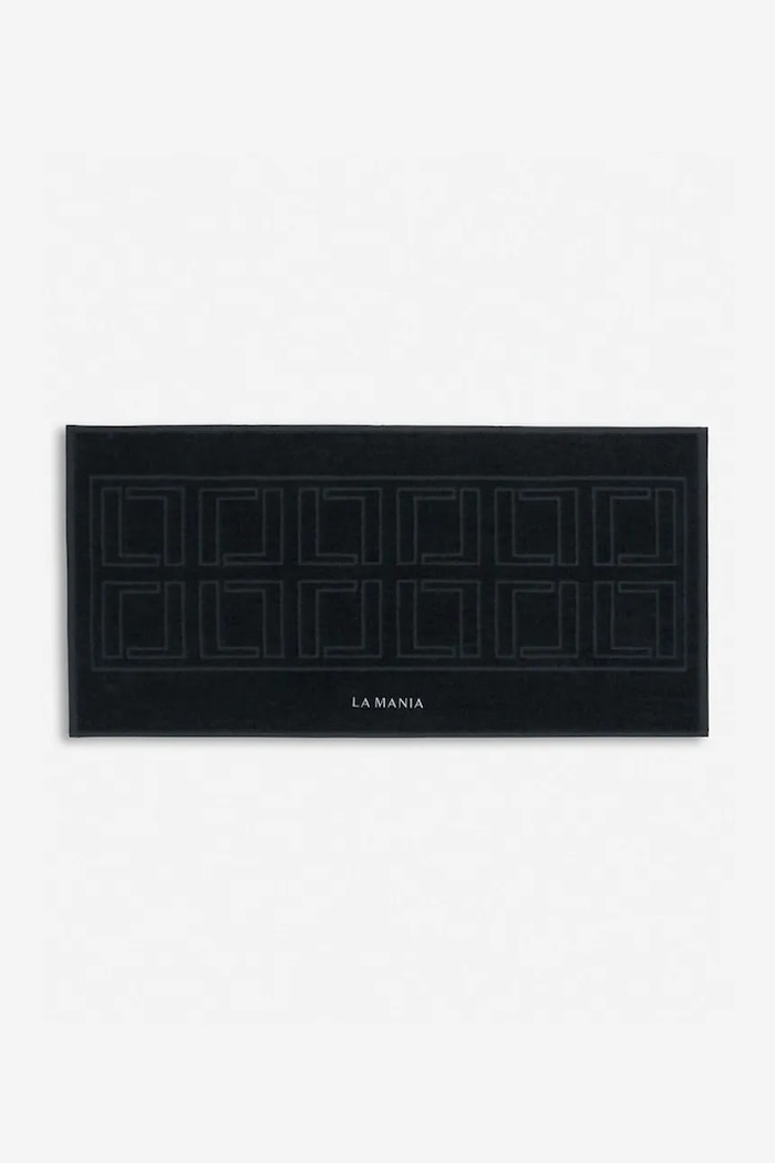 Хлопковый коврик для ванной комнаты La Mania Mono Mania 50 x 100 cm чёрный 5905549421970