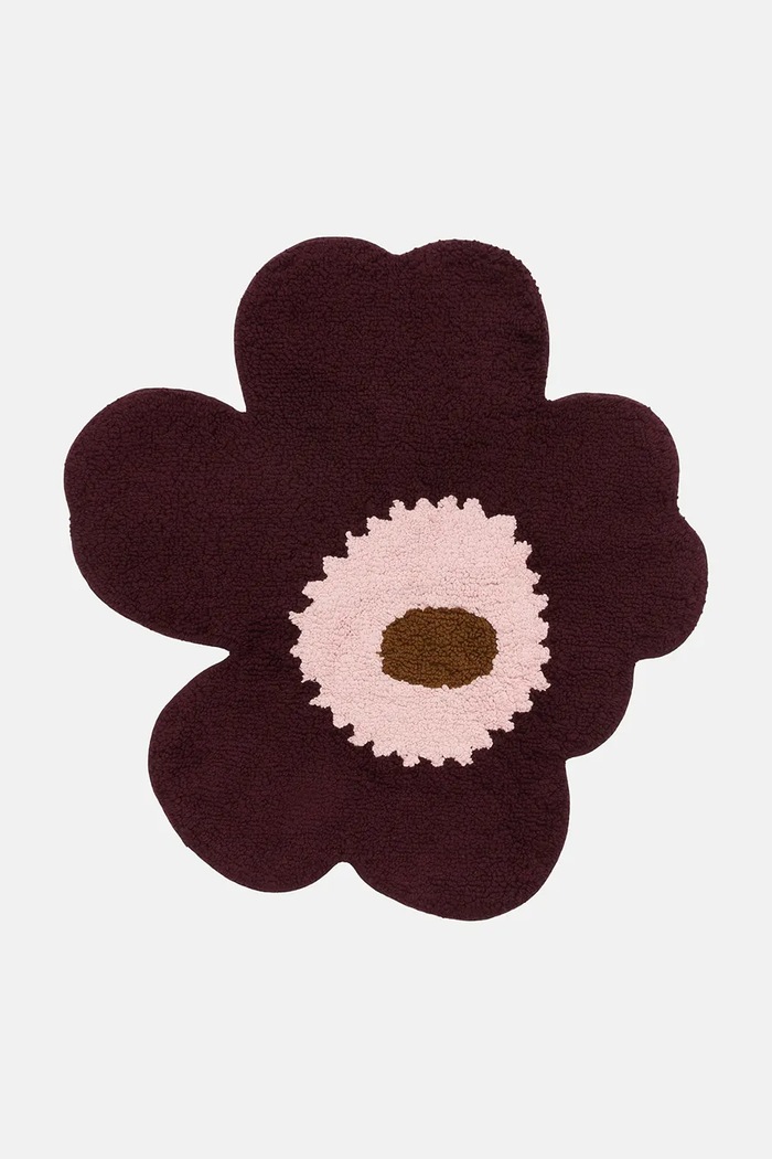 Marimekko Dywanik łazienkowy bawełniany 73 x 74 cm fioletowy 076118.438