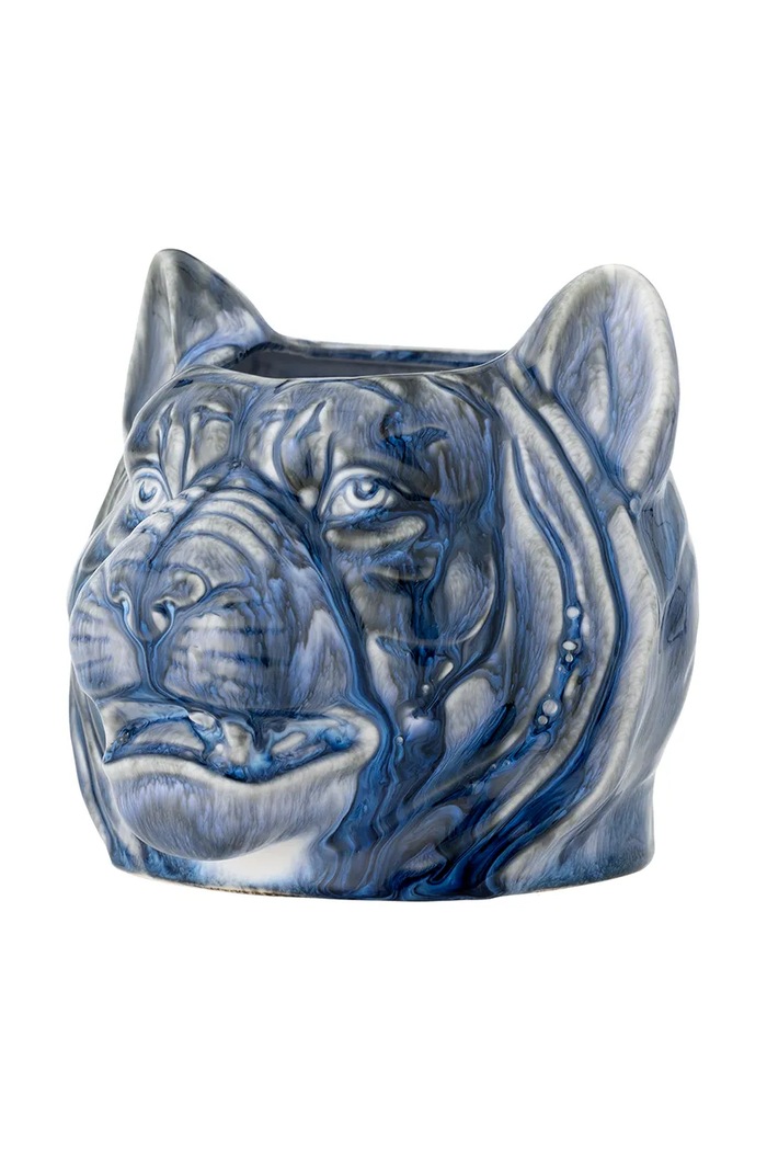 Obal na květináč Bloomingville Abner 17 x 14 cm 82061850 modrá AA00