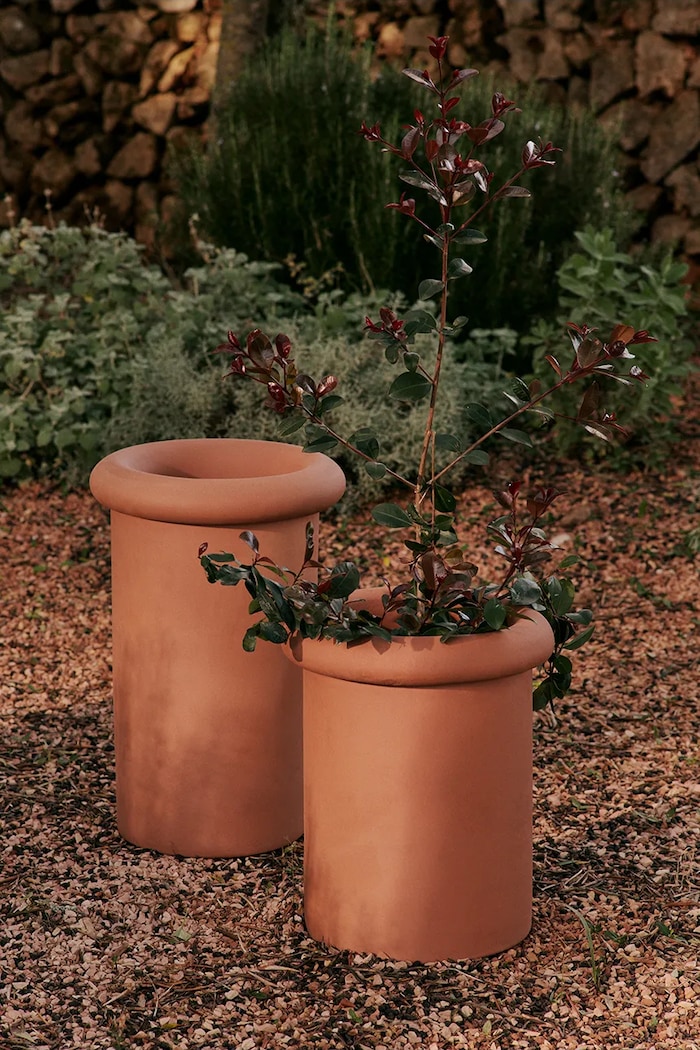 Kvetináč ferm LIVING Rollo Pot 31 x 36 cm oranžová 1104270646