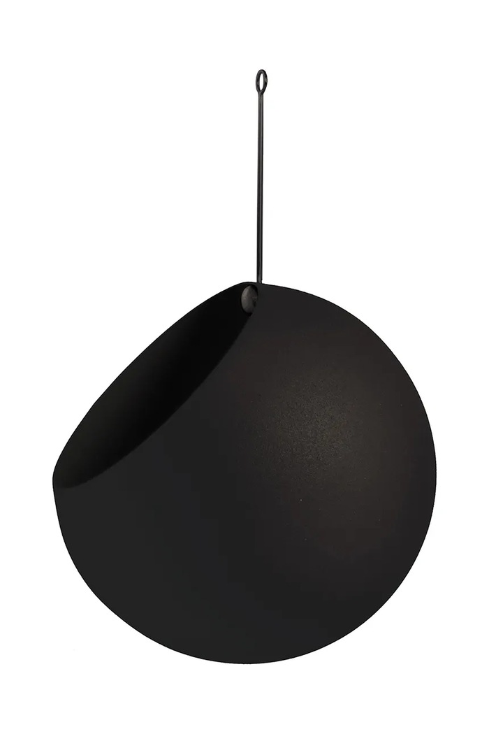 AYTM Osłonka na doniczkę wisząca Globe 21 x 32 cm czarny 509519000012