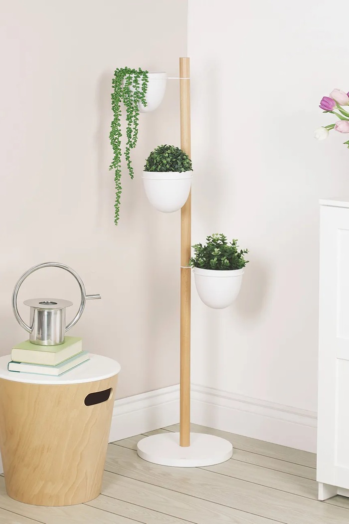 Dnevni boravak i spavaća soba Cvjetnjak Umbra Floristand 140 cm 1013880.668 bijela