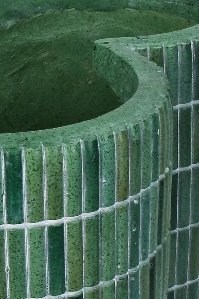 Osłonka na doniczkę dekoracyjna z tworzywa sztucznego 26,7 x 27 x 21,2 cm KAL.6182 zielony AA00